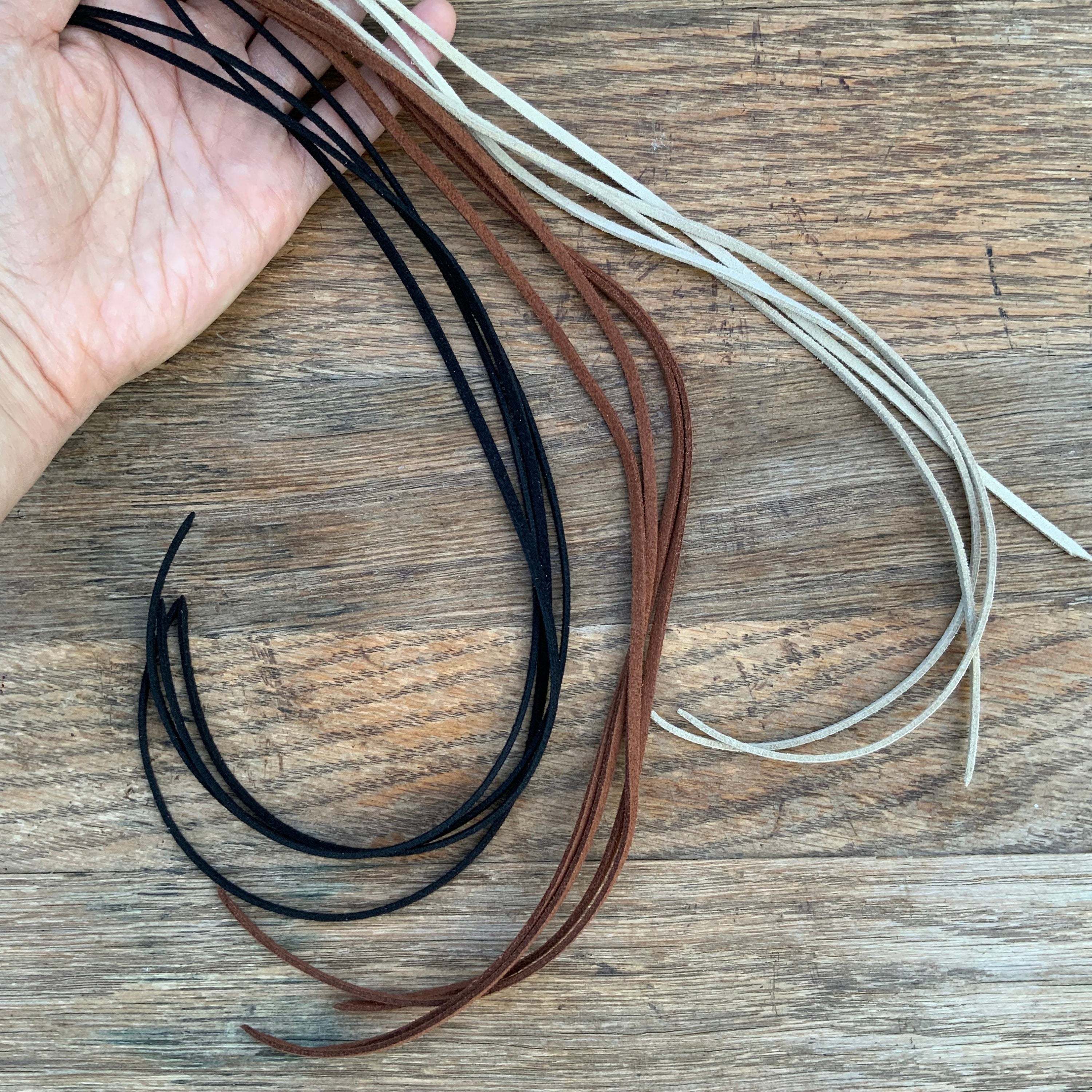 Rhodochrosite & Picture Jasper Hat Band: Vegan Suede Cord