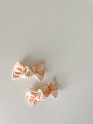 Peach Gingham Knot by Boosh Baby image 1