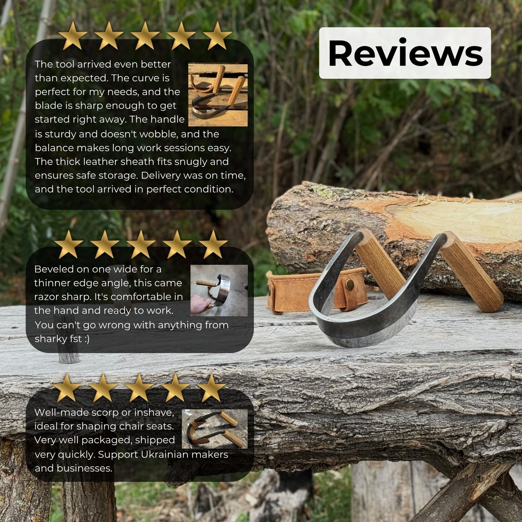 Inshave (Half-Rounded Drawknife), 9.5 cm (3.7 inches)