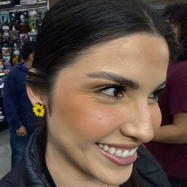 Kansas Sunflower Wooden Dangle Earrings | State Flower Jewelry