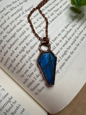 Labradorite Coffin Necklace