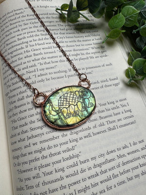 Labradorite Dog Necklace