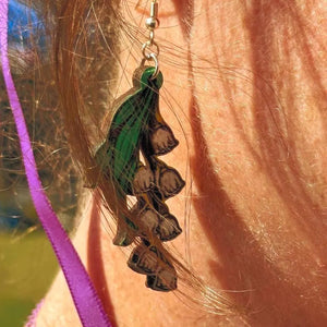 Lily of the Valley Wooden Earrings | Botanical Flower Jewelry