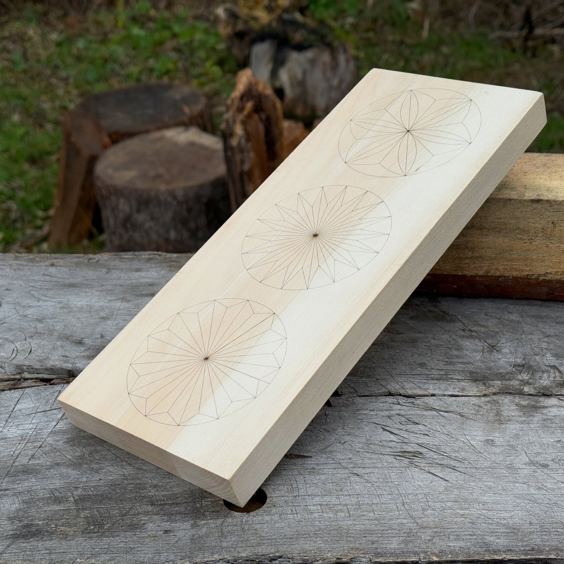 Linden Wood Carving Board with Pre-Drawn Pattern