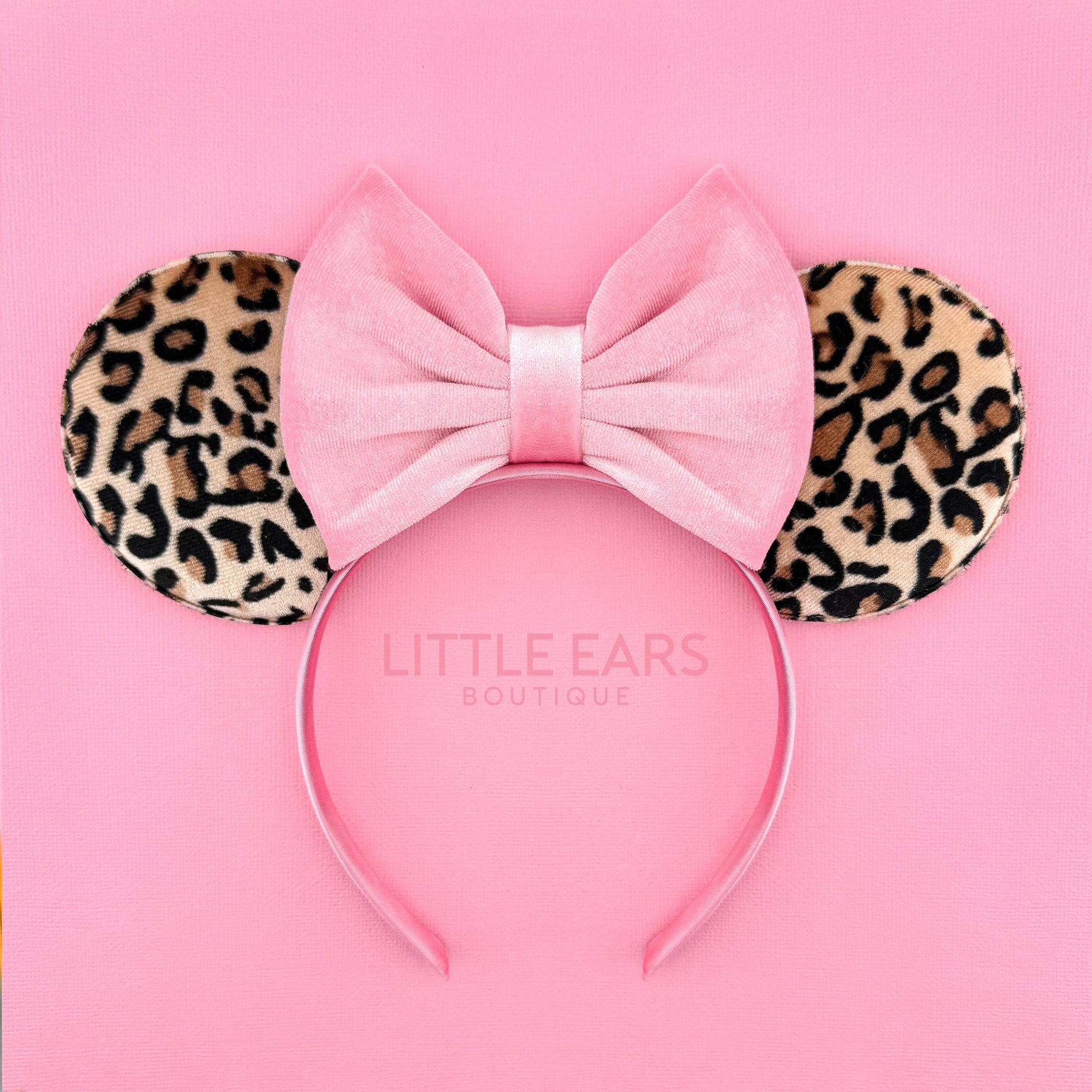 Safari Pink Velvet Mickey Ears