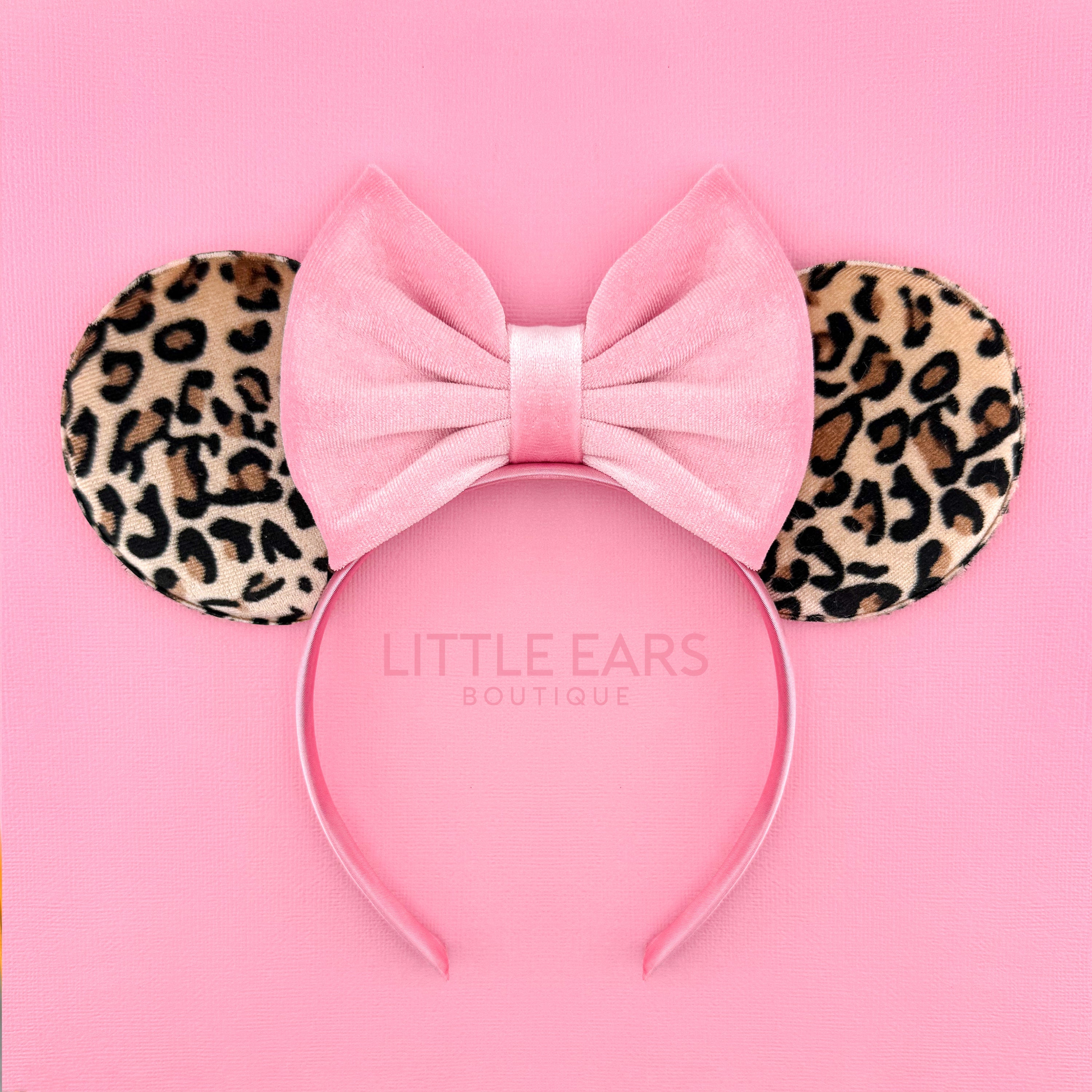 Safari Pink Velvet Ears by Little Ears Boutique, original artwork main product photo