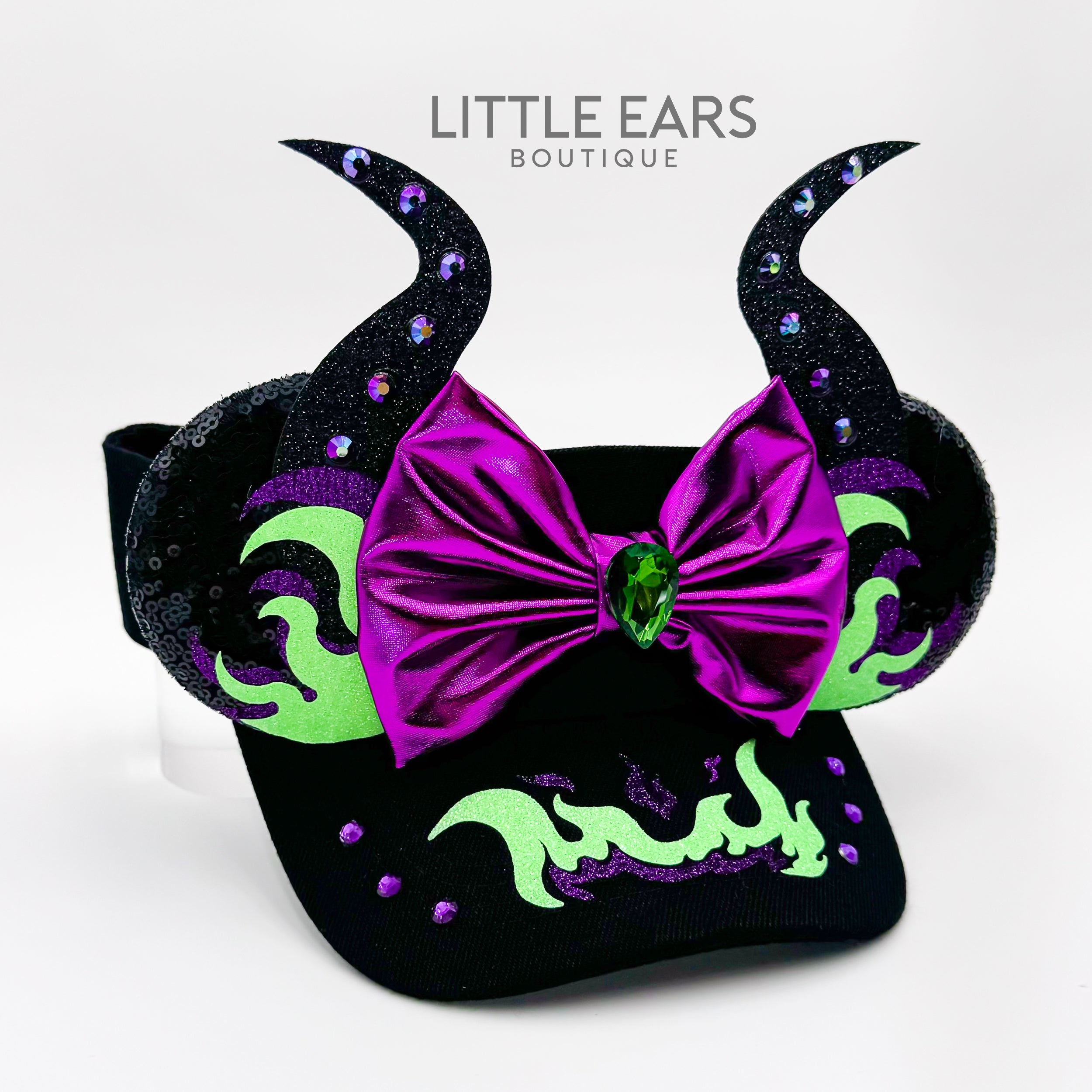 Mistress of All Evil Visor by Little Ears Boutique, custom hat detail photo 2
