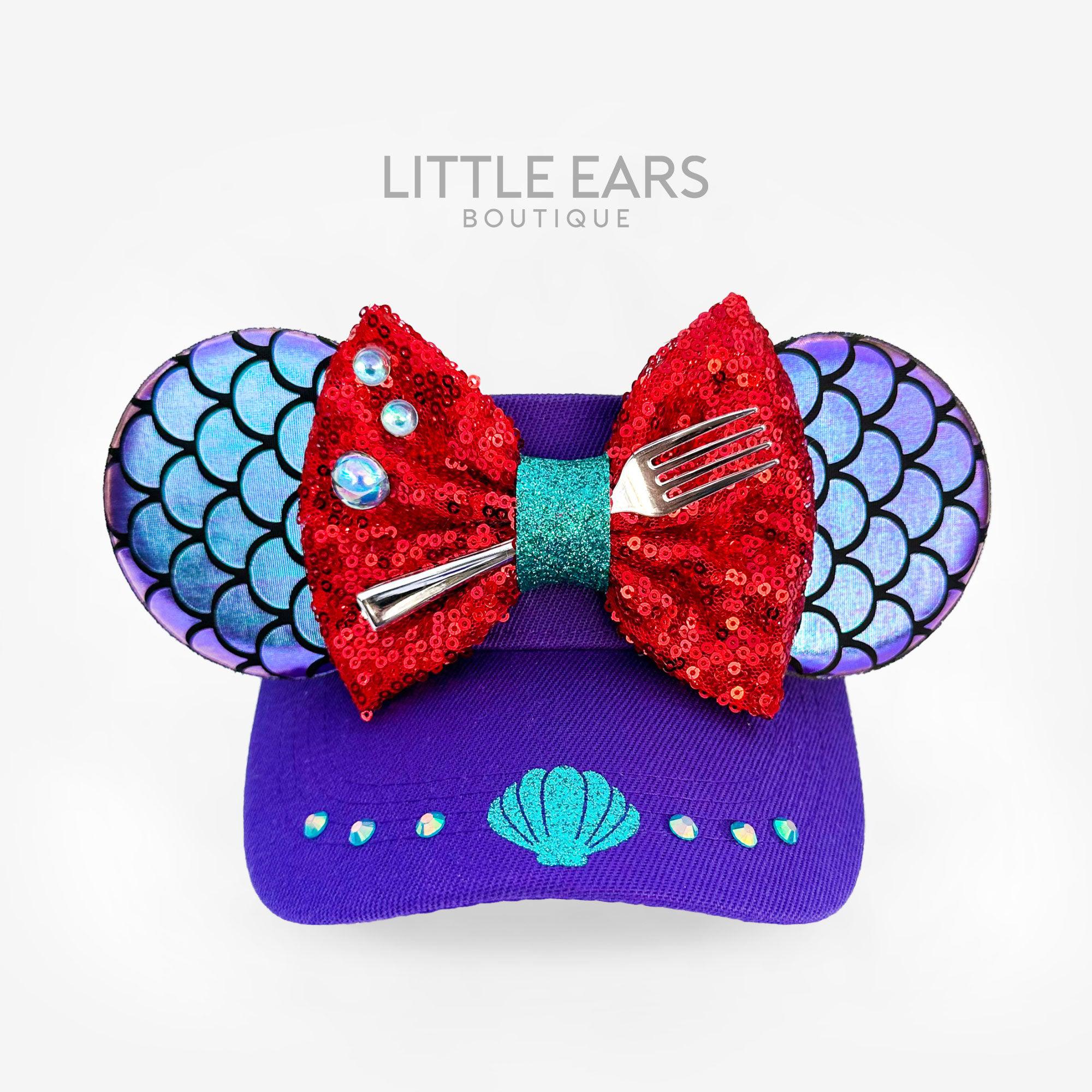Little Mermaid Visor by Little Ears Boutique, custom hat main product photo