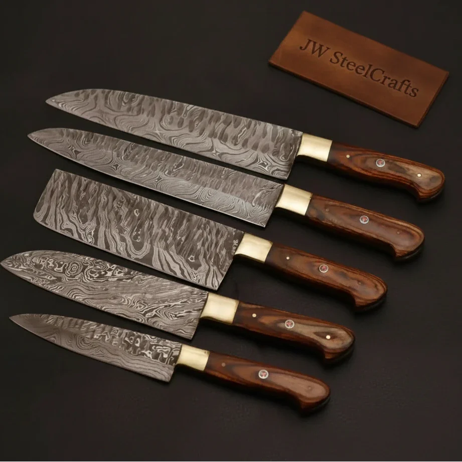 Custom Handmade Chef Knives Damascus Steel blades By JW SteelCrafts by JW SteelCrafts, Southern lifestyle apparel main product photo