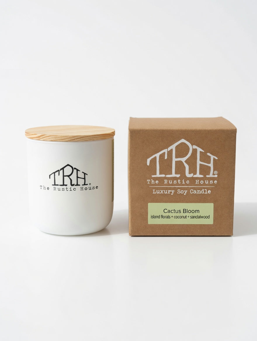 Cactus Bloom Candle by The Rustic House, scented candle main product photo