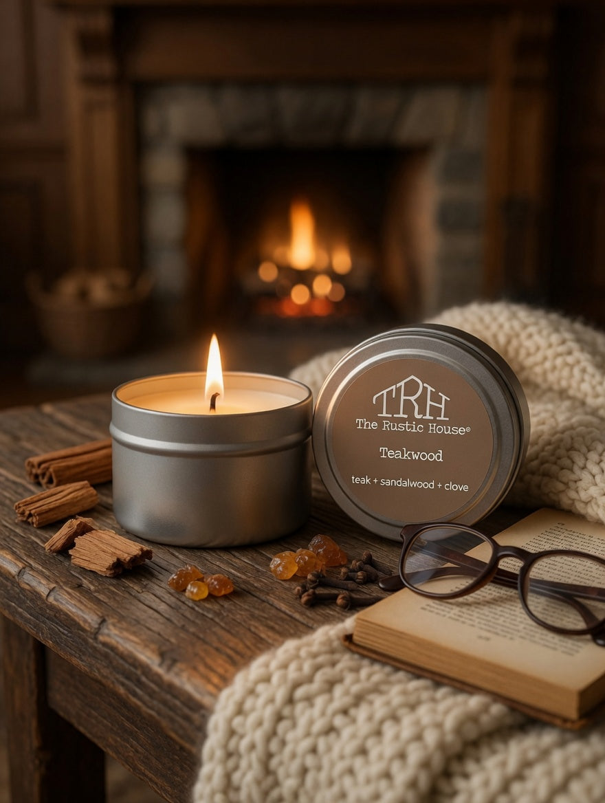 Teakwood Travel Tin by The Rustic House, Southern food gift detail photo 2