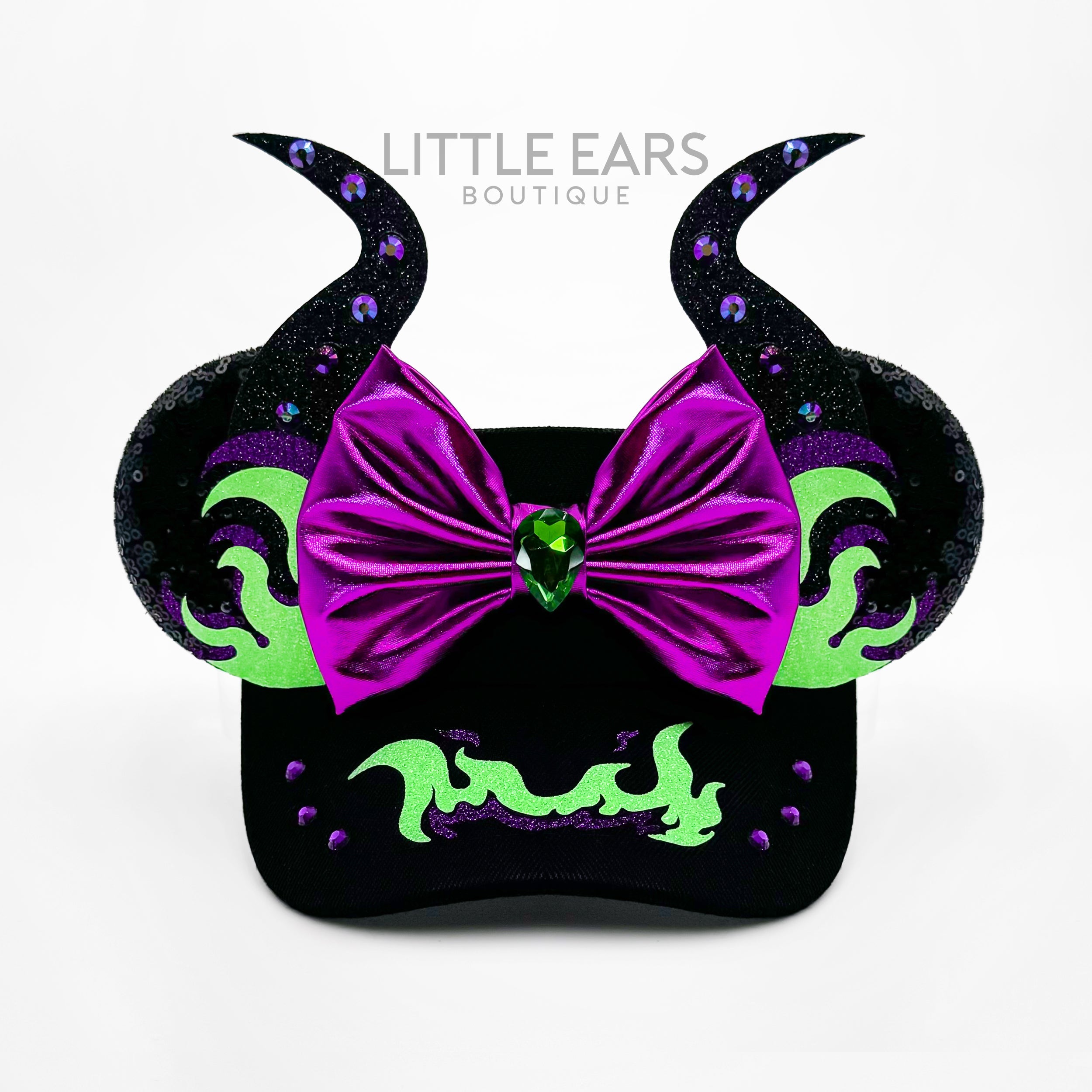 Mistress of All Evil Visor by Little Ears Boutique, custom hat main product photo