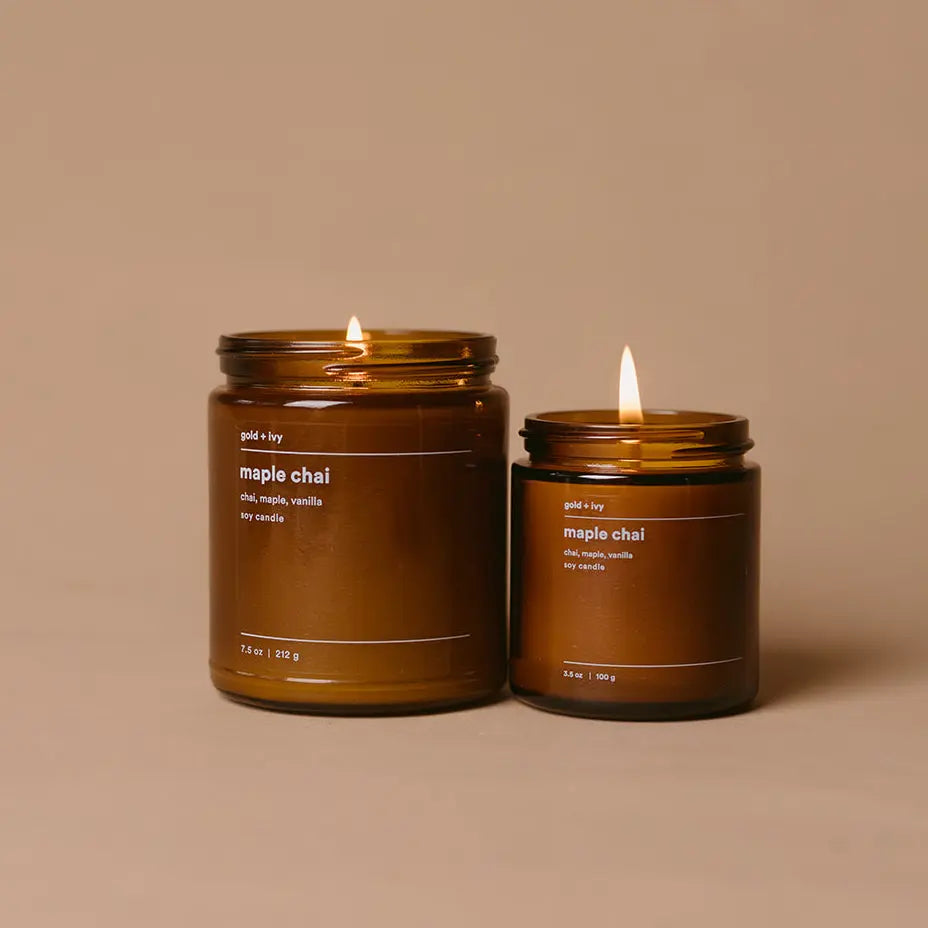 Maple chai by gold + ivy, scented candle main product photo