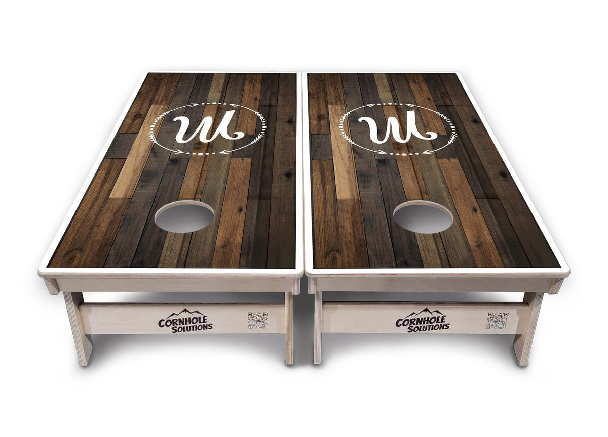 Wreath Letter Cornhole Boards – Tournament Series