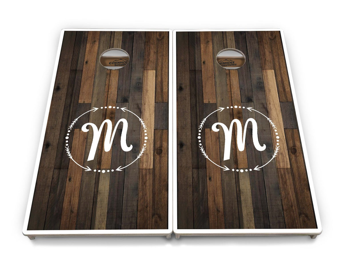 Wreath Letter Cornhole Boards – Tournament Series