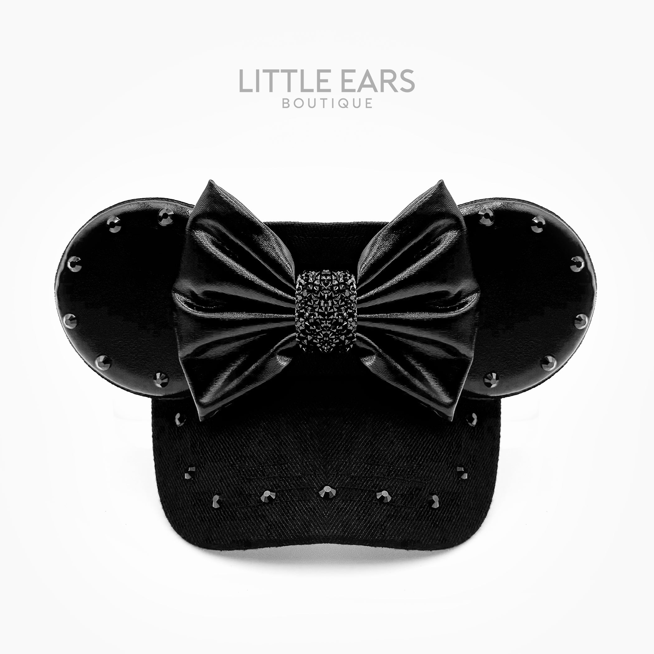 Black Stud Visor by Little Ears Boutique, custom hat main product photo