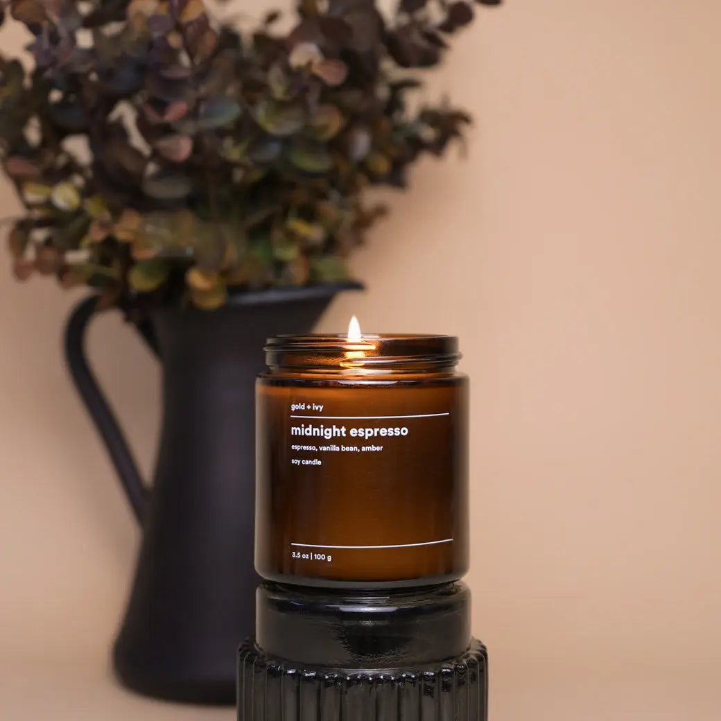 Midnight espresso by gold + ivy, scented candle main product photo