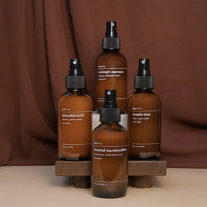 Gold + Ivy Midnight Espresso room spray in amber bottle