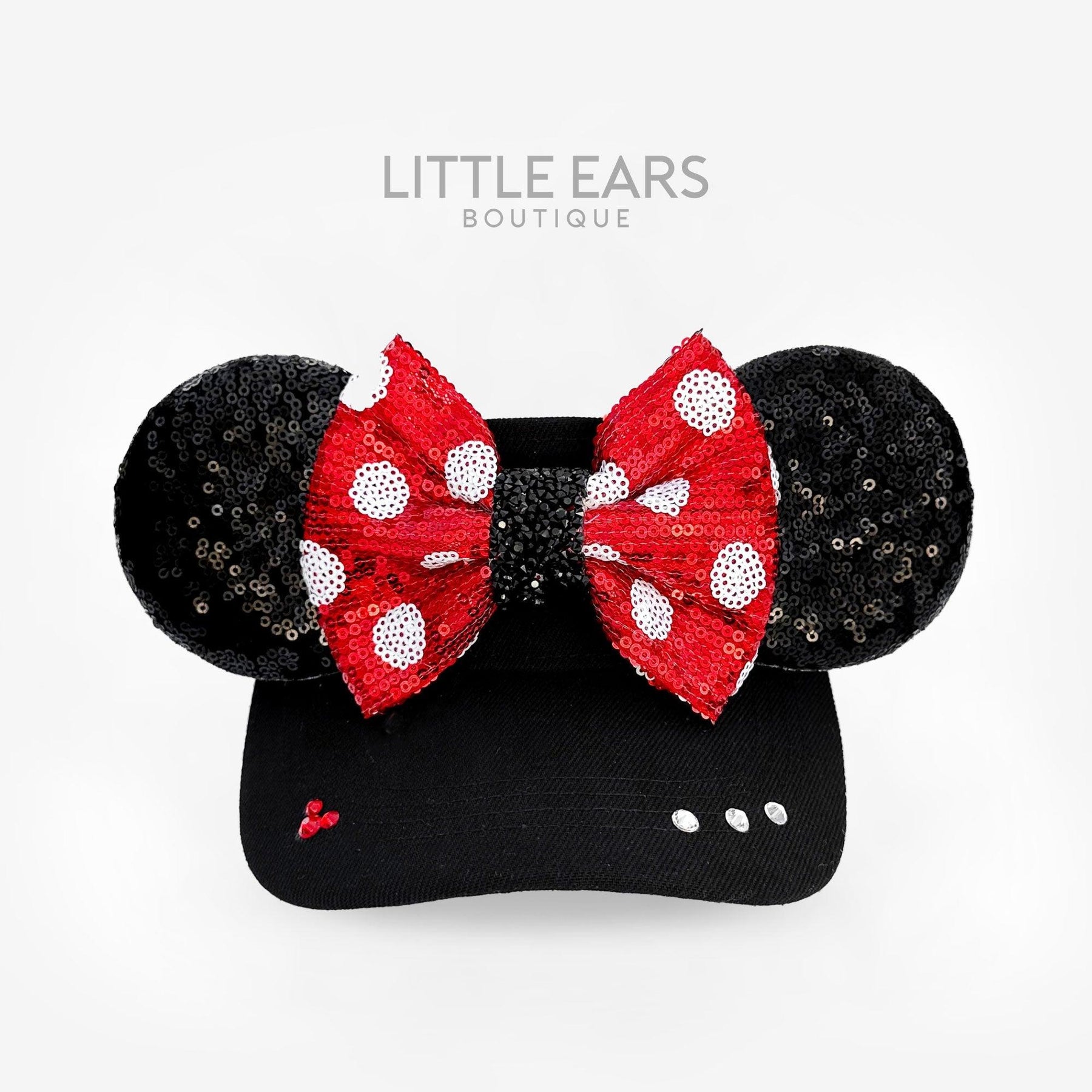 Minnie Bow Black Visor