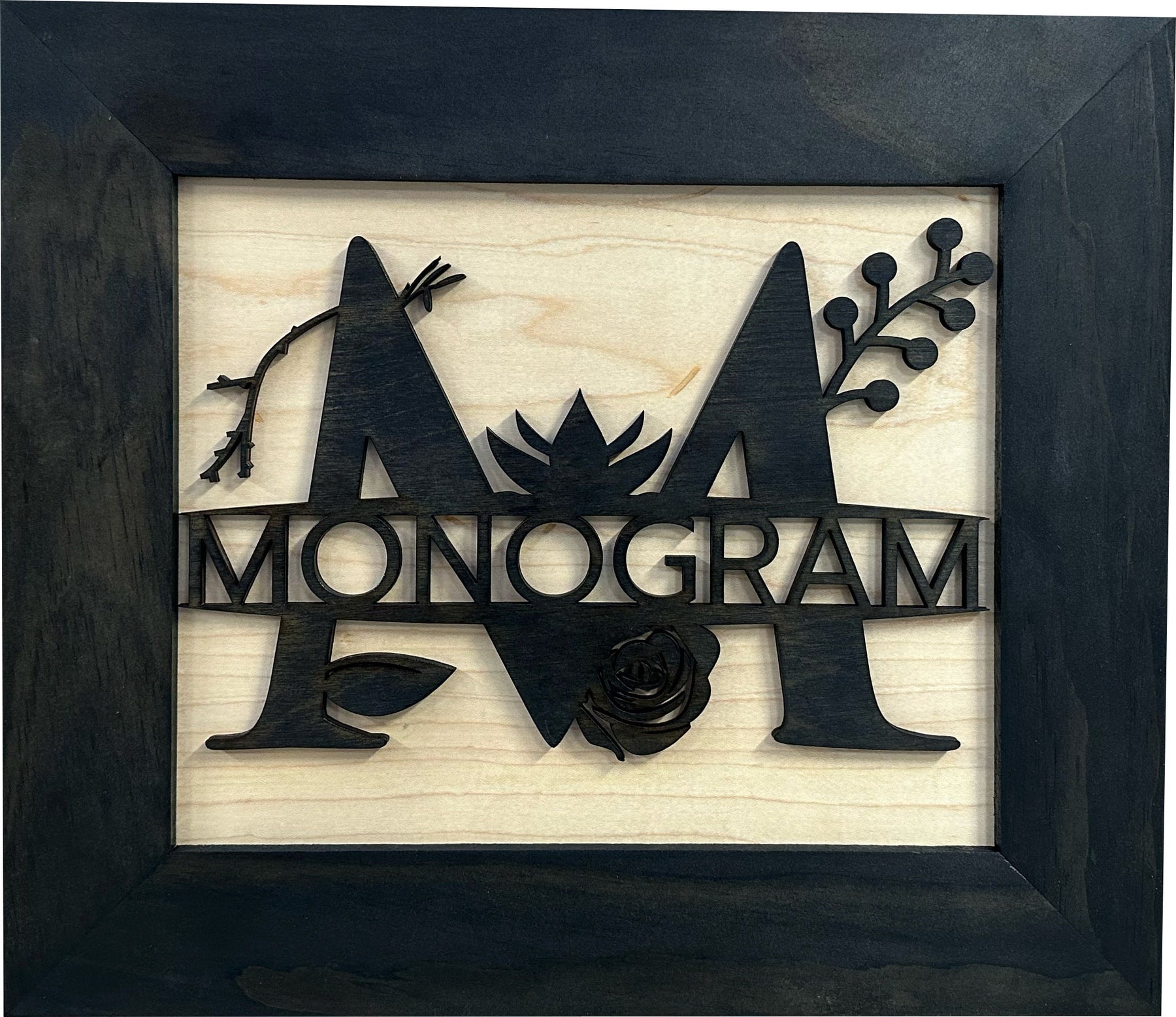 Customizable Split Letter Last Name Monogram - Hidden Gun Storage Wall Decor - Hidden Gun Shelf - Quick Access Concealment Shelf - Secure & Discreet Weapon Hiding Furniture