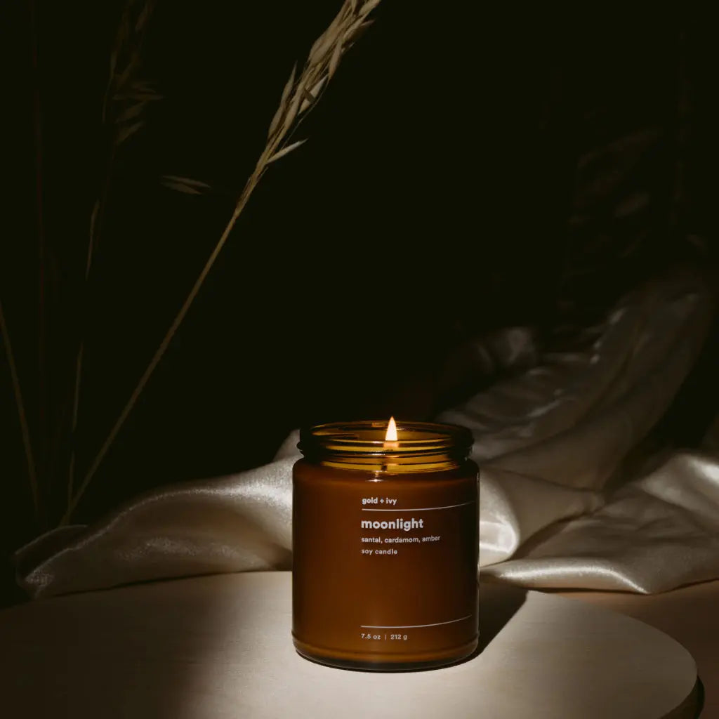 Moonlight by gold + ivy, scented candle main product photo