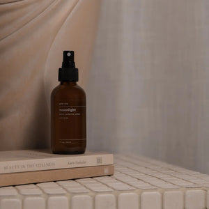 Moonlight room spray by gold + ivy, scented candle detail photo 2