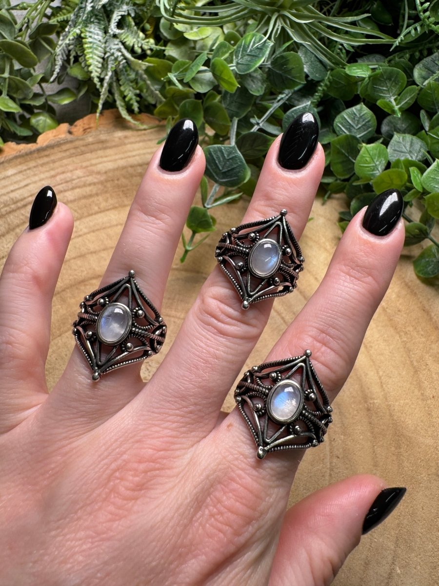 Moonstone Ring Adjustable