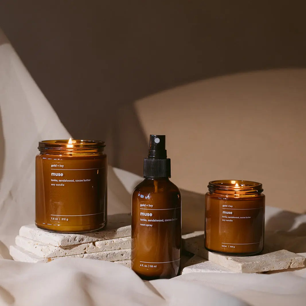 Muse by gold + ivy, scented candle detail photo 2