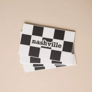 nashville checkered sticker gold + ivy