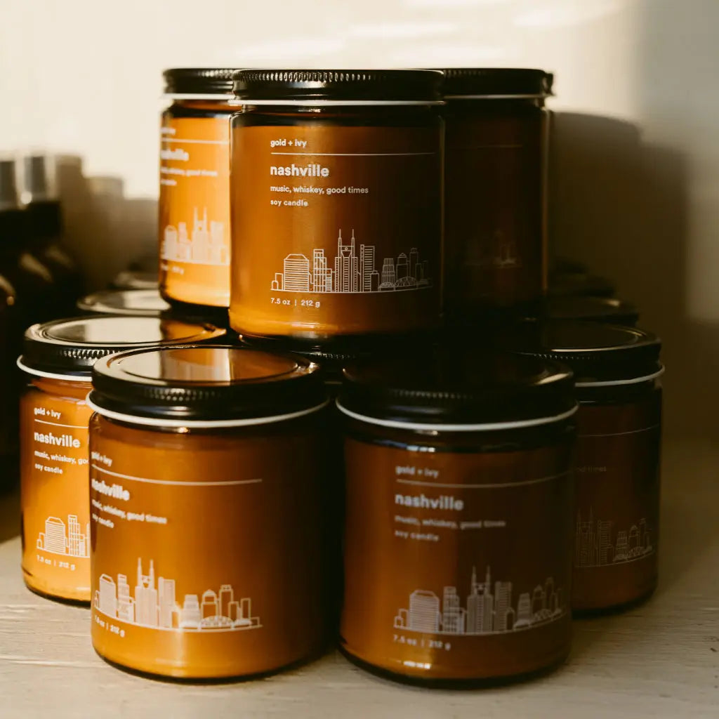 Nashville by gold + ivy, scented candle detail photo 2