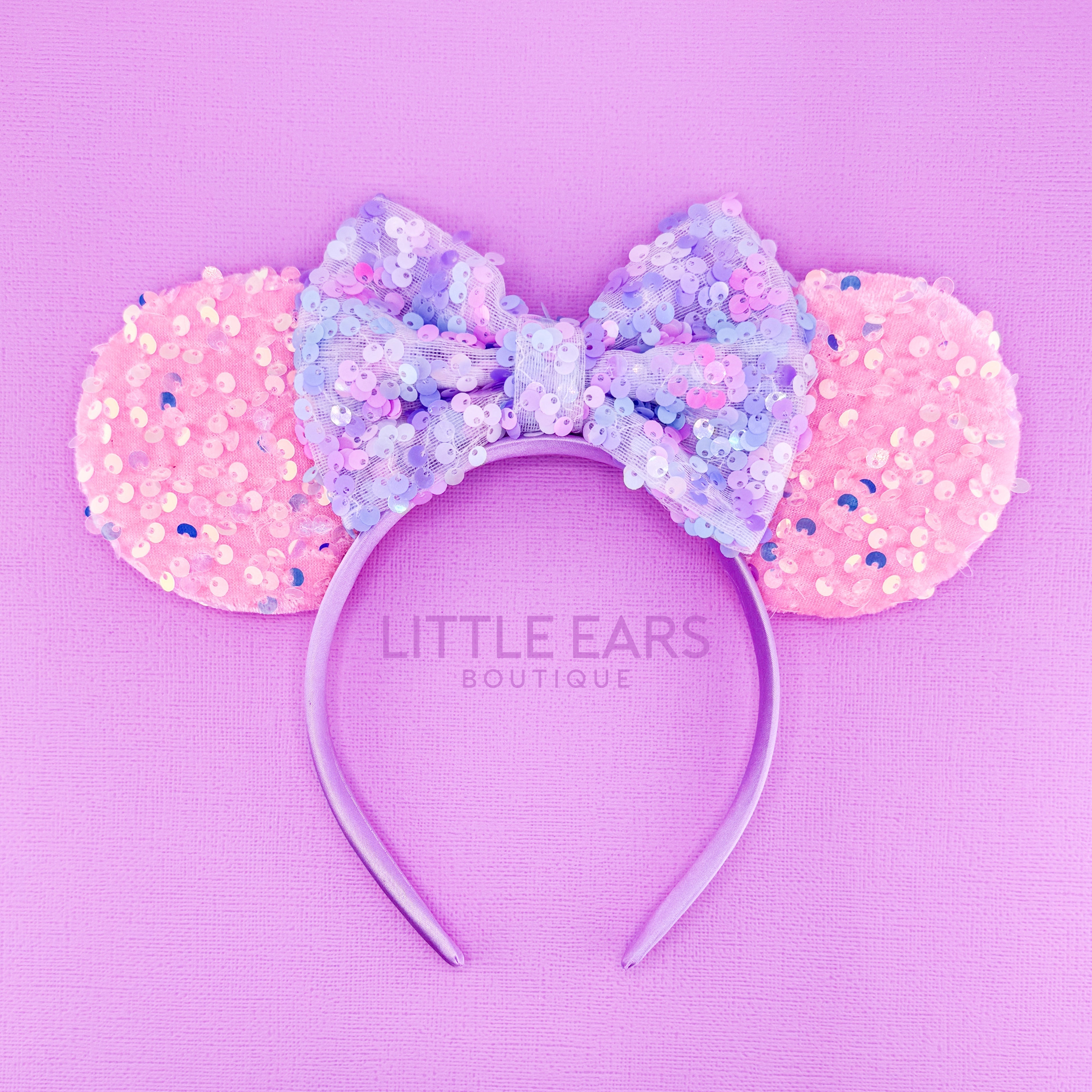 Pink & Purple Sequin Ears by Little Ears Boutique, travel planning service main product photo
