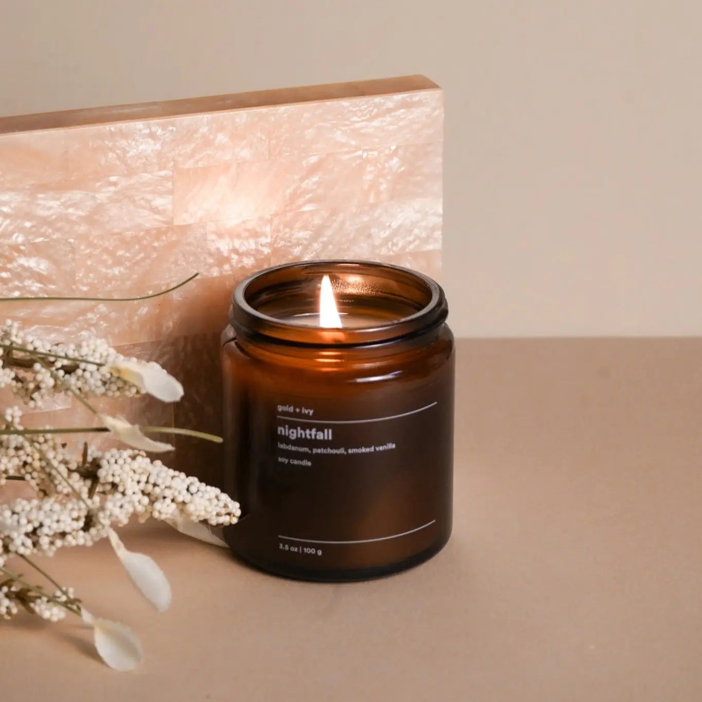 Nightfall by gold + ivy, scented candle main product photo