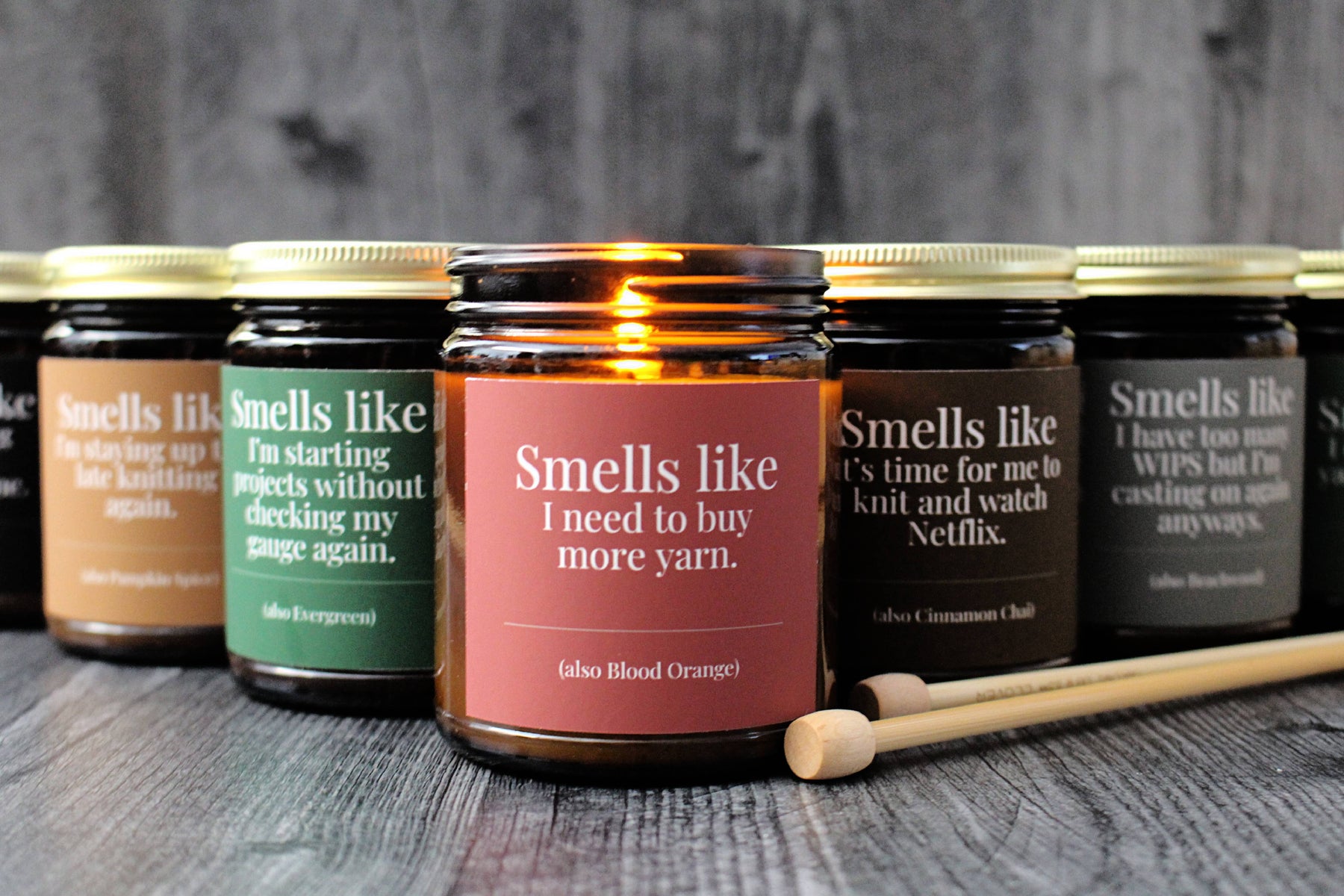 Hand-poured Coconut Soy Wax Candles For Knitters