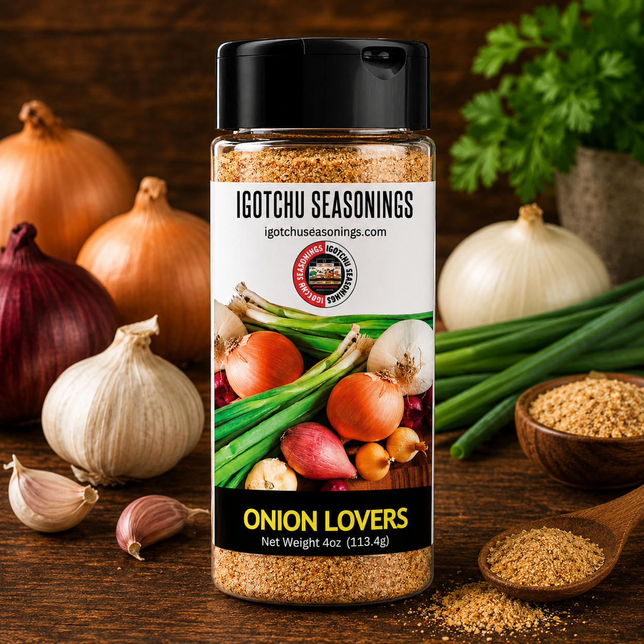 Igotchu Onion Lovers seasoning by Igotchu Seasonings, Southern food gift main product photo