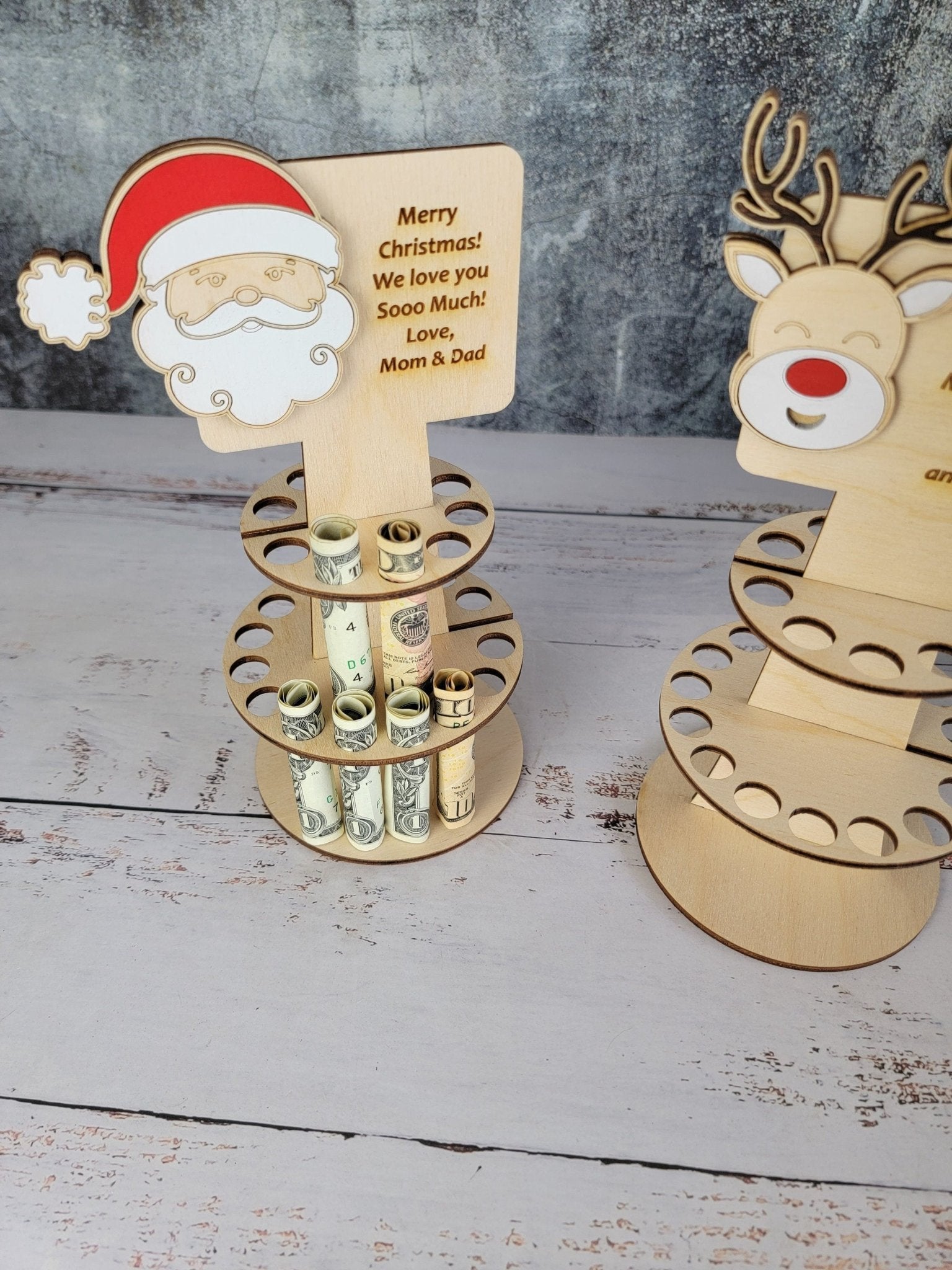 Personalized Tiered Christmas Money Cake