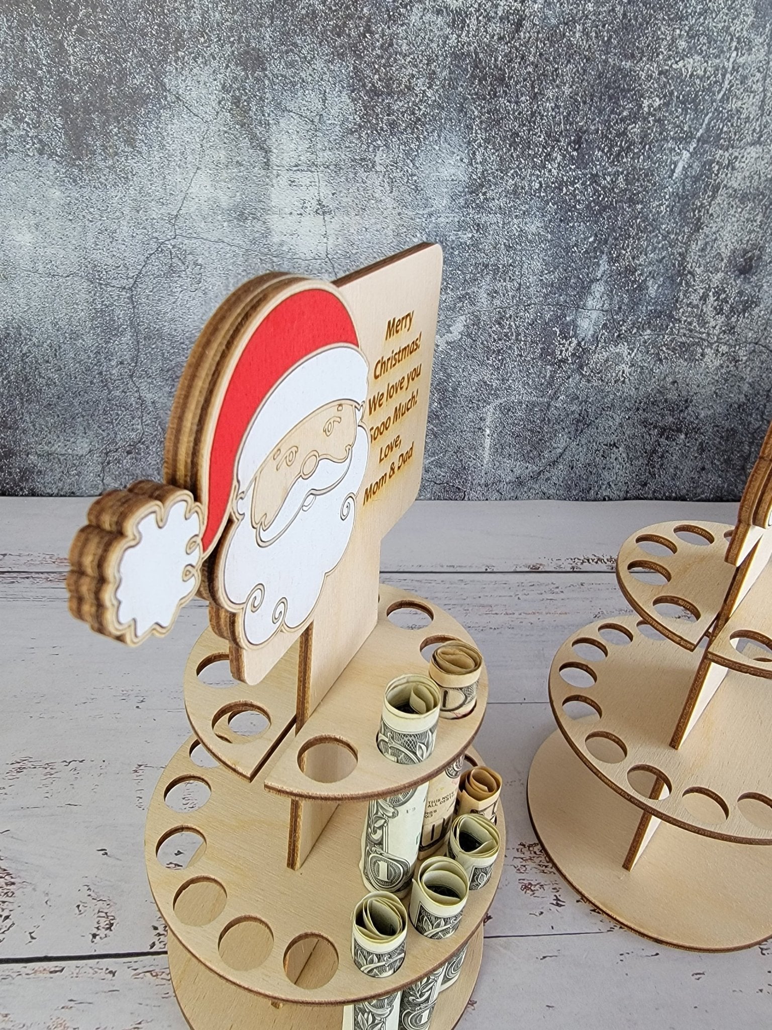 Personalized Tiered Christmas Money Cake