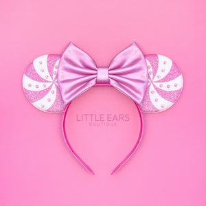 Pink Candycane Mickey Ears