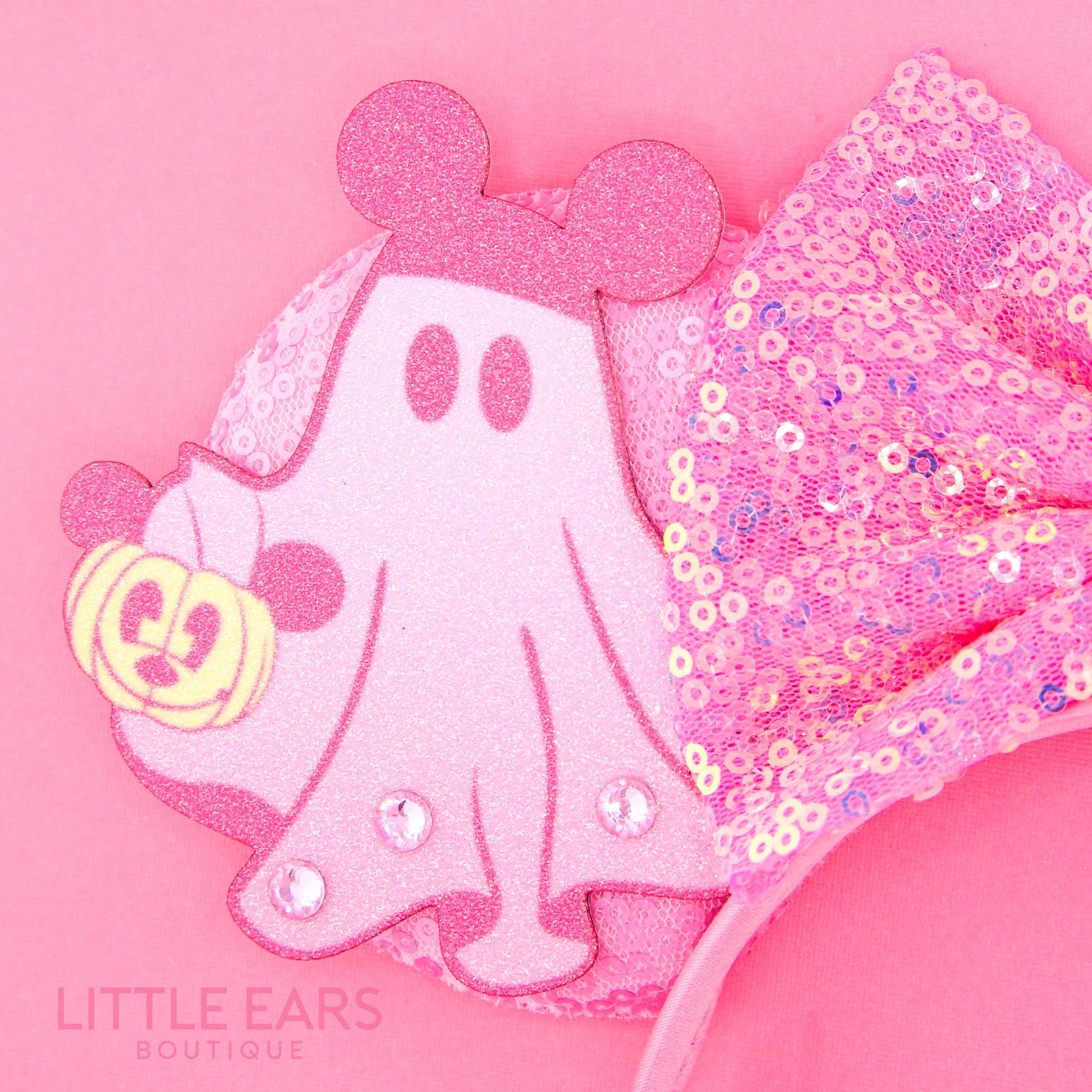 Pink Ghosts Halloween Ears by Little Ears Boutique, travel planning service detail photo 2
