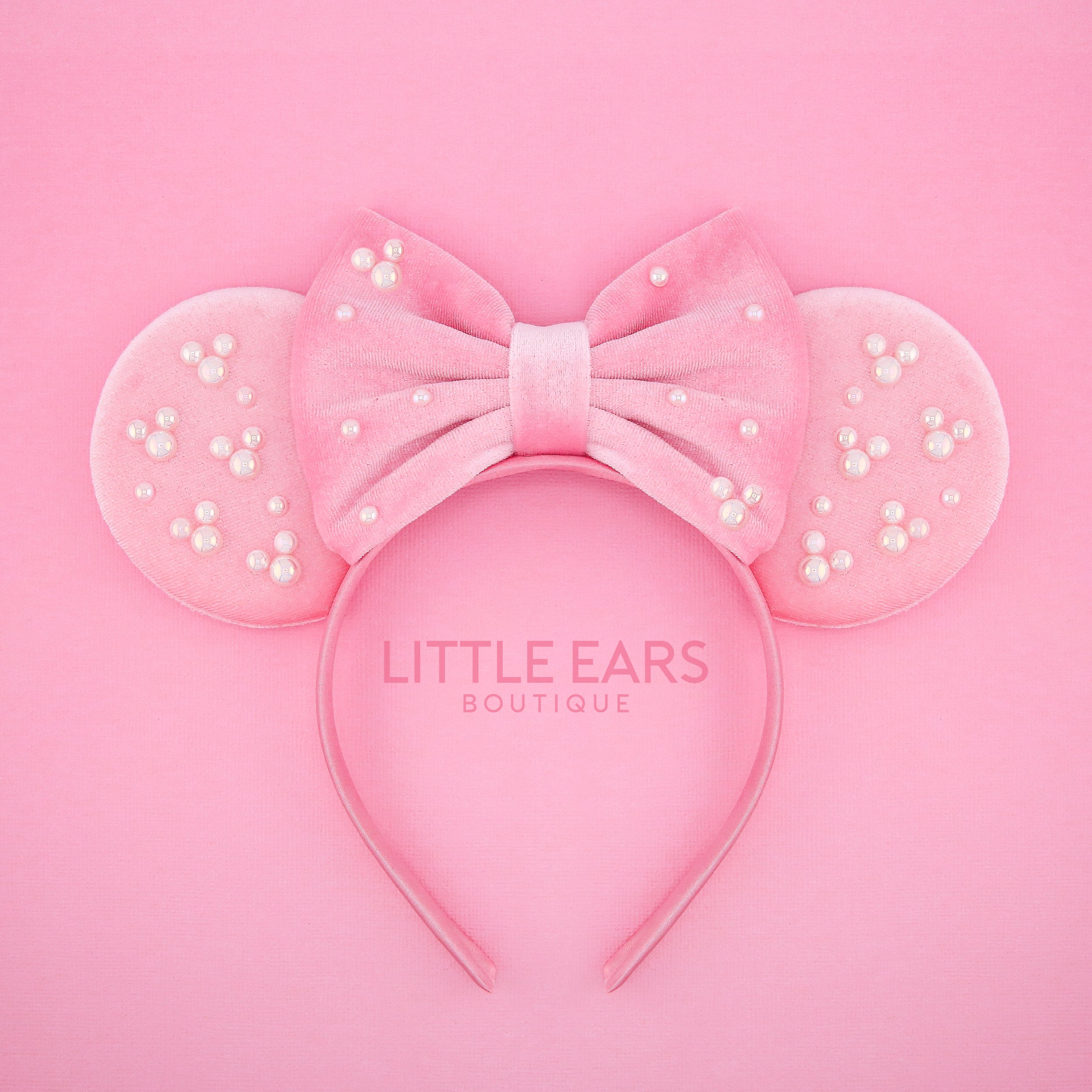 Pink Pearls Ears by Little Ears Boutique, handmade jewelry main product photo