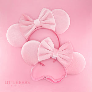 Pink Velvet Mommy & Me Ears by Little Ears Boutique, travel planning service main product photo