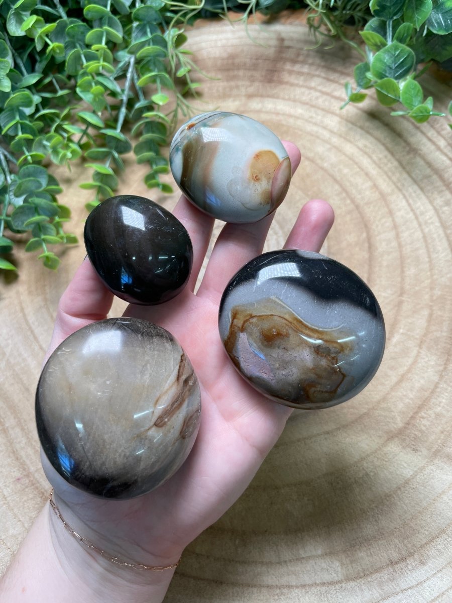 Polychrome Jasper Palm Stone