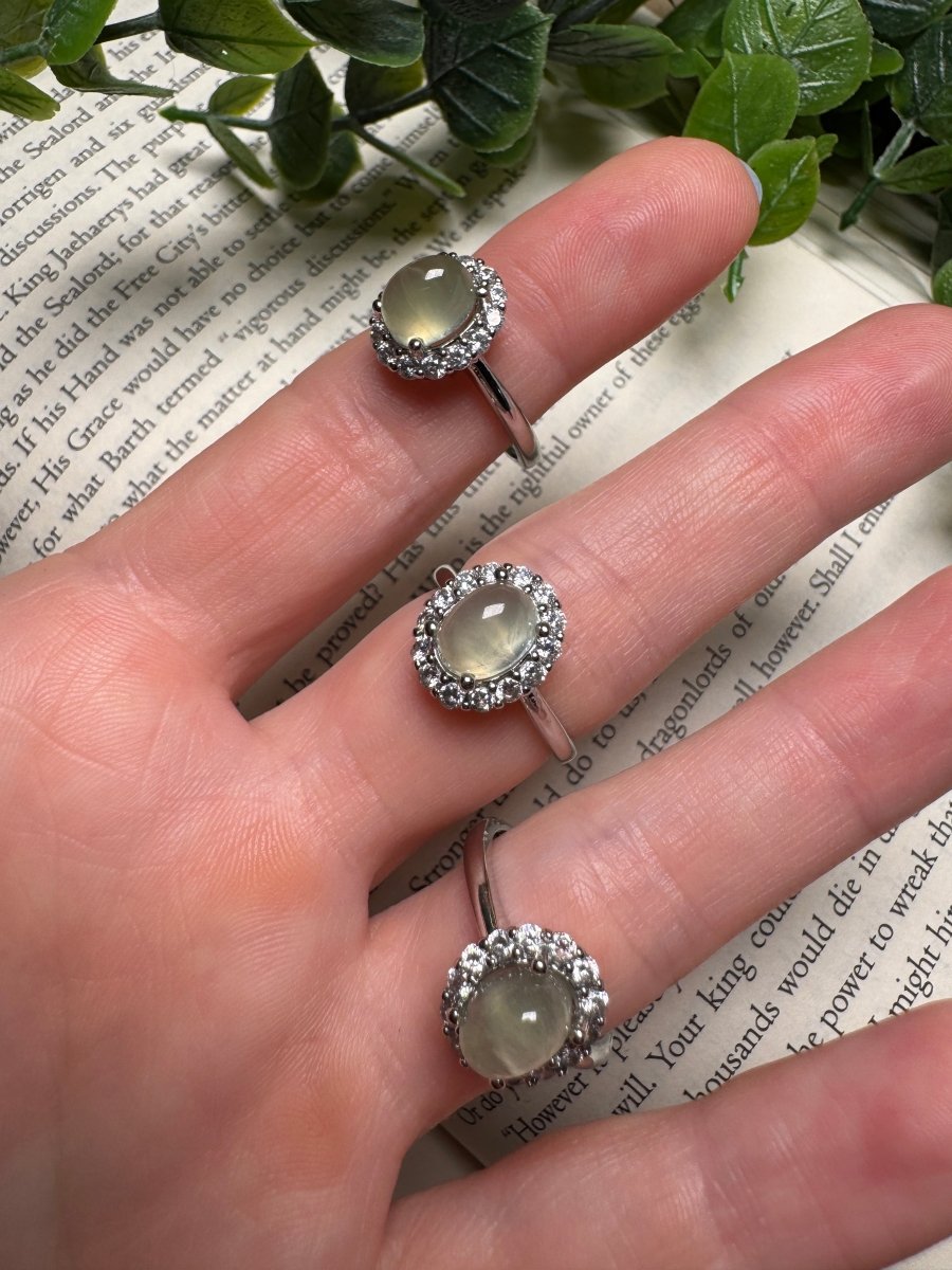 Prehnite Adjustable Ring
