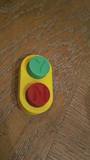 Yes/No Clicker Fidget Toy – Bluey-Inspired Interactive Decision Maker | ADHD & Autism Friendly