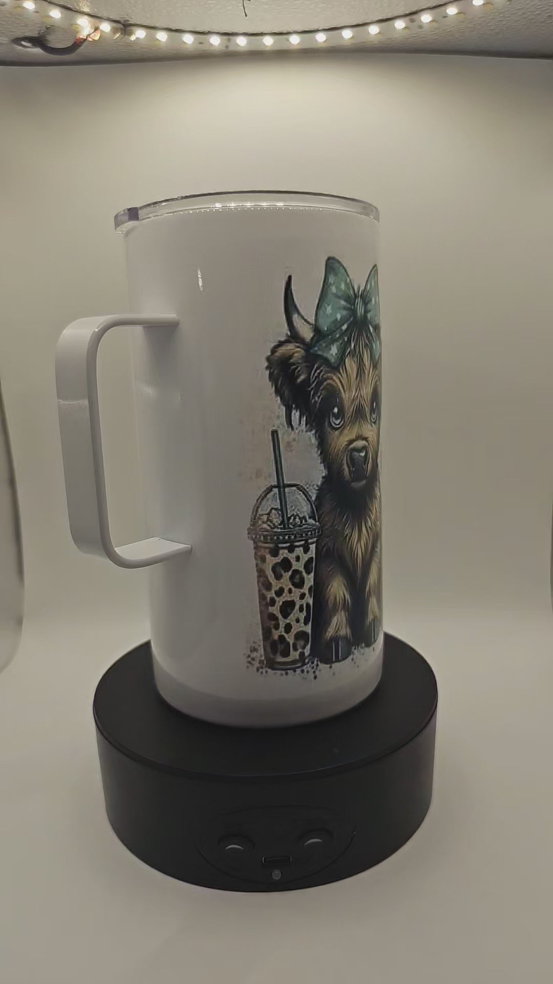 20 oz coffee tumbler "ADHD Highland Cow"