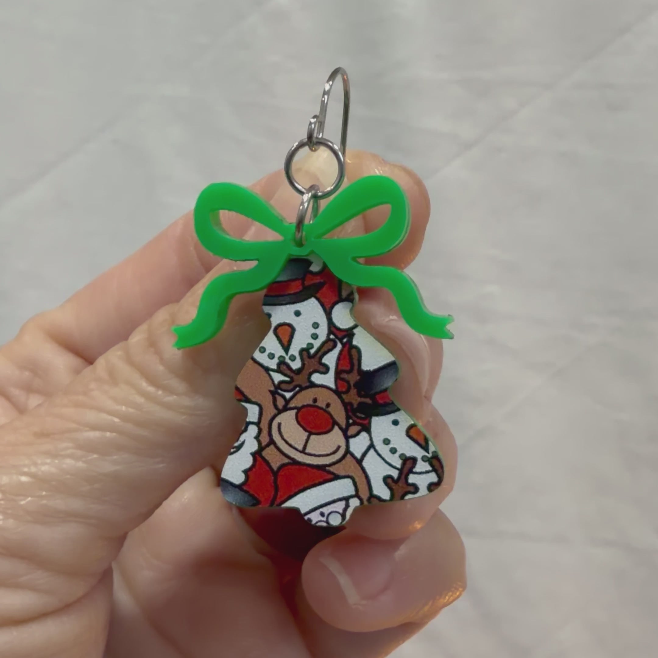 Festive Christmas Tree Earrings