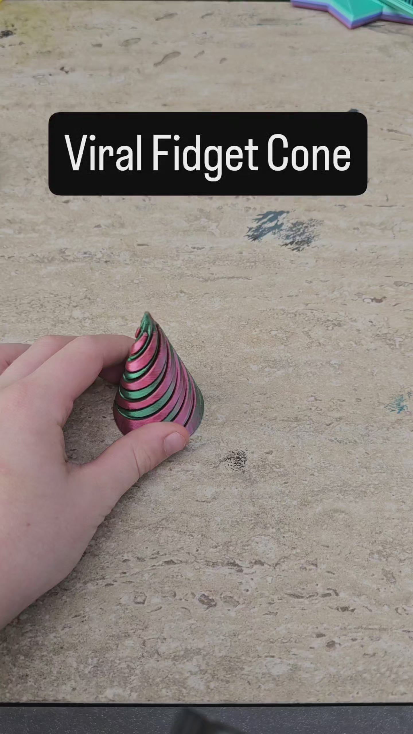 Swirl Cone Fidget Toy – Twisting Spiral Desk Fidget | Sensory Focus Tool for ADHD