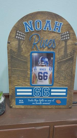 Personalized Football Keepsake Frame – Senior Night Gift