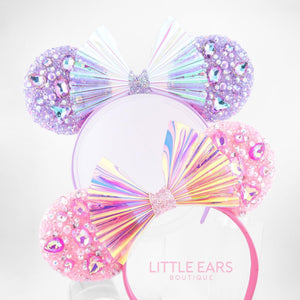 Purple Iridescent Sparkle Mickey Ears