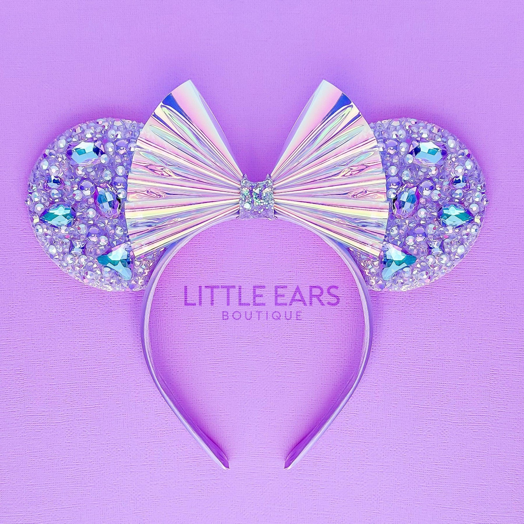 Purple Iridescent Sparkle Mickey Ears