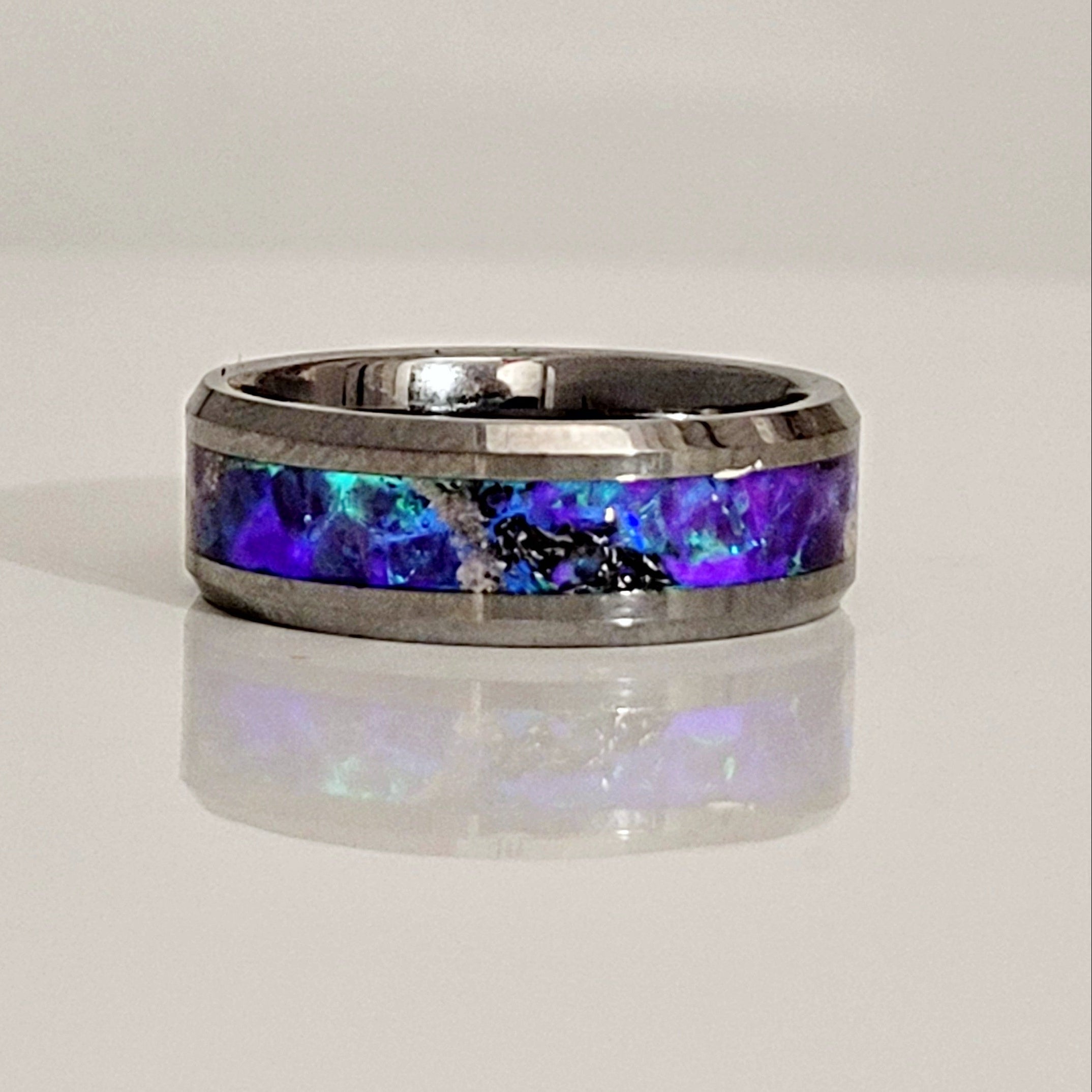The Purple Star Memorial Ring by Cotton Street Art Company, handmade jewelry detail photo 2